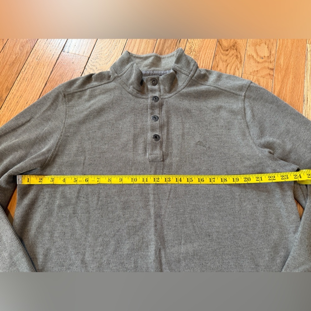 Tommy Bahama Cold Springs Mock Collar Henley Buttons GRAY Sweater Men’s Size XL - Picture 10 of 13